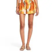 Mixed Paint Print Mini Skirt Size 2/26 Fe Noel New