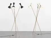 1950 Mid Century Floor Lamp Diabolo Lamp Stilnovo Style Modern Studio Side Lamp