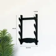 Wall Mount Japanese Samurai Sword Katana Holder Stand Tanto Bracket Rack 4 Tier