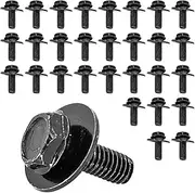 71315-122382A 30x M6 Bolts, 1.0 x 16mm Loose Washer Hex Head SEMS Body Bolts, Transmission Pan Bolts, Oil Pan Bolts with 17mm Washer, Replaces OEM 11508930, M6 Screws for Toyota, Subaru, Dodge & More