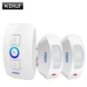 Home Security Wireless Outdoor Driveway Alarm Doorbell 2 Motion Sensor Detector