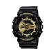 【CASIO】卡西歐 G-SHOCK系列 經典黑金重機雙顯電子錶 (黑/金 GA-110GB-1A)