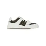 [FENDI] FENDI Leather and FF jacquard fabric sneakers Kids 33 33 White