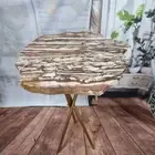 Natural Jasper Side Table - Crystal Stone End Table - Crystal Table - Geode slab