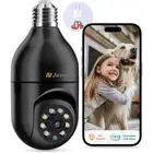 Jennov Light Bulb Security Camera,360°/2k HD Wireless Camera, Wi-Fi Light Socket