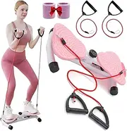 Flexforge Pilates Twister, Waist Twister Machine with Resistance Bands, FlexForge Core Trainer, 360° Rotating Fitness Board, Non-Slip, 300lbs Capacity, Silent for Women/Men