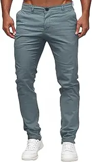 Mens Golf Dress Pants Stretch Slim Fit Work Pants Flat Front Lightweight Business Casual Travel Slacks with Pockets