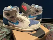 Nike Air Jordan 1 Zoom CMFT 2 Size-11 “Blue Powder” White Grey (DV1307 104) New