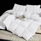 King Size Feather down Comforter -All Season White down Duvet Insert 106x90 Inch