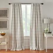 Elrene Home Fashions Brighton Windowpane Plaid Blackout Window Curtain Panel, 52 x 108