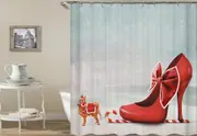 Mrs. Claus Sleigh Shower Curtain