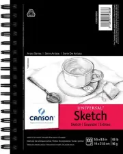 Canson Universal Spiral Sketch Book 5.5"X8.5"-100 Sheets, 702-191