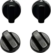 Rebehari Burner Knob Replacement for Blackstone Flat Top Gas Griddle 28" & Gas Griddle 36" Black, 4pcs