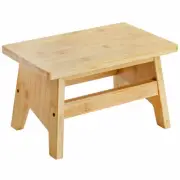 Bamboo Step Stool Non-Slip One Potty Training Portable Sturdy Bedside for High