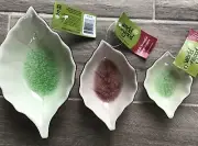 New WORLD OF GOOD set 3 leaf shape nut/dip dishes FAIR TRADE handmade Vietnam