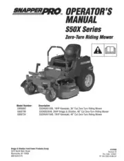 Owner’s Manual SnapperPRO S50X Series Zero-Turn Riding Mower -5900683, 709 & 734