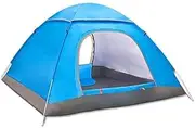 Tent Outdoor Large Fully Automatic Single-Layer Tent 2People'S Anti-Storm Rain Double Camping Tent Festival Essential, Dome Tent, 100% Waterproof with Sewn in Groundsheet,200 * 200 *