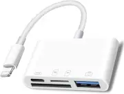 4-in-1 iPhone/iPad Memory Card Reader - SD/TF/Micro SD & USB, Lightning