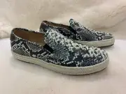 NIB Donald Pliner Men's Grayson Slip On Sneaker in Sand Python Print Size 10