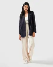 [Belle & Bloom] Love & Mercy Striped Blazer - Navy