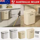 Kitchen Trash Can Cabinet Door Wall Mounted Hanging Household Bathroom with Lid