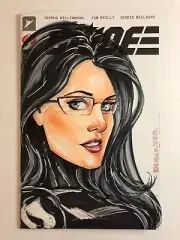 Sketch cover original art, Baroness from Gi Joe by Dan Neidlinger
