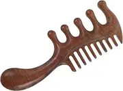 CALLARON Ergonomic Wooden Scalp Massager Comb Multi Use Head Massage Tool for Tension Relief Durable Five Tooth Head Design for Easy and Relaxation