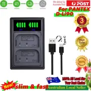 Dual Led Battery Charger D-Li90 D Li90 DLi90 for PENTAX 645 645D 645Z K-1 K-01