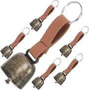 JOINPAYA 6pcs Outdoor Anti-Lost Pet Bell Copper Camping Bells for Dogs Cattle Loud Sound for Safety Vintage Design for Hiking Camping Use