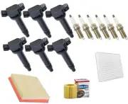 Ignition Coil & Platinum Spark Plugs Tune Up Kit Fits 10-2015 Lexus RX450H 3.5L (for: Lexus)