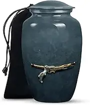 Gun Cremation Urns for Men & Women - Cremation Urns for Human Ashes Adult Man - Holds Upto 200 Cubic Inches - Large Decorative Urns (Size - 10 Inch)