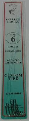DOLPHIN Snelled Baitholder Hooks BH-6 (6PK) Size 6 (6 Packages)