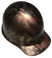 Hydro Dipped Hard Hat MSA Skullgard Cap Copper Metallic American Flags Satin