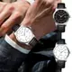RHYTHM 麗聲 極簡設計簡約乾淨日期顯示皮革手錶-GS1601(商務業務時尚手錶)
