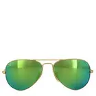 Ray-Ban Sunglasses Aviator 3025 112/19 Matt Gold Green Mirror 62mm Large