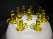 30 Vintage Large Gold Glitter Loop Handle Candles for Ceramic Christmas Trees