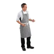 EDLP - Whites Bib Apron Polycotton Black/White Check