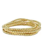 Zoe Lev Gold Vermeil Beaded Stretch Bracelets, Set of 5