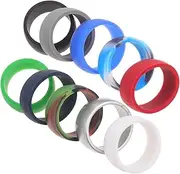Ergonomic Men's Ring Collection 10Pcs Silicone Fitness Ring Wedding Ring Outdoor Sports Ring Non-Slip Sports Exercise Ring