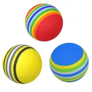 Rainbow Sponge Golf Balls for Indoor Training Set of 10 Flexible and Safe