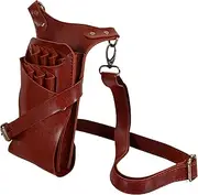 Beavorty Hairdressing Scissors Bag Barber Comb Pouch Stylist Tool Kit Leather Scissors Pocket Adjustable Belt