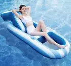 Large Pool Floaties For Adult Inflatable Pool Float Chair With Headrest NEW