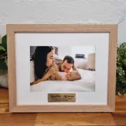 Baby Photo Frame Natural Wood, Unique Newborn Gift