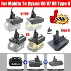 Adapter for Makita 18V Battery Convert to For Dyson V6 V7 V8 Type B DC31 DC35/44