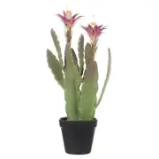 Rogue Artificial Flowering Cactus Fake Succulent Plant Potted Plant 22.9x47cm