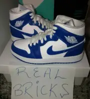 Air Jordan 1 Mid Kentucky Blue Hyper Royal BQ6472-104 Women's Size 6 Men's 4