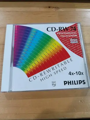 《莫莫購物》可重複 燒錄片 PHILIPS 飛利浦 CD-RW 74 74min/650MB 光碟片(一盒五片裝)