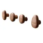 Creative Solid Wood Pebble Hooks No-Punch Clothes Hooks Coat Racks