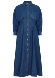 Max Mara Weekend Yemen Denim Midi Dress - 14 (UK14 / L) 14 (UK14 / L)