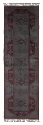Vintage Hand-knotted Runner Rug 2'8" x 8'3" Traditional Wool Carpet
